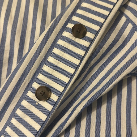 Perfectly Preppy Loft Striped Blouse with Full Button sleeve - Picture 7 of 8